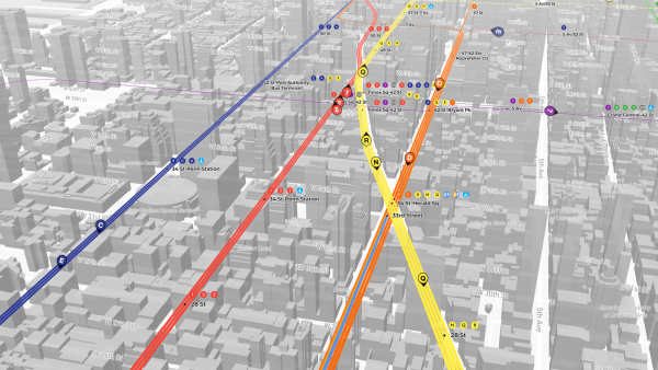 AP Transit Launches Advanced 3D New York City Subway Map With Real-Time Train Tracking